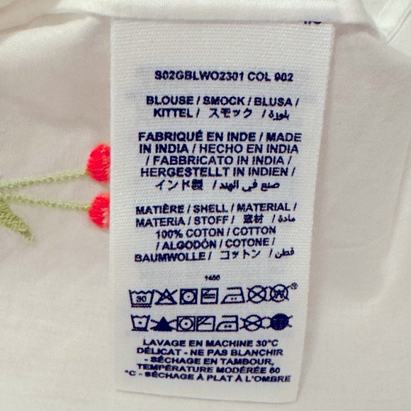 🍒 BONPOINT “Genia” cherry blouse, size 10 - Picture 6 of 6